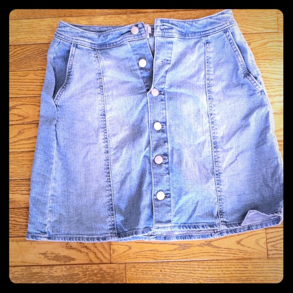 Jean High waisted skirt